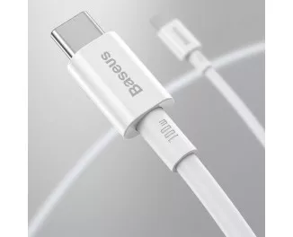 Кабель USB Type-C > USB Type-C  Baseus Superior Series 100W 1.0m (CATYS-B02) White