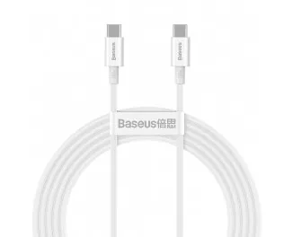 Кабель USB Type-C > USB Type-C Baseus Superior Series 100W 2.0m (CATYS-C02) White