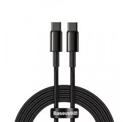 Кабель USB Type-C > USB Type-C  Baseus Tungsten Gold Fast Charging Data Cable 100W 2.0m (CATWJ-A01) Black