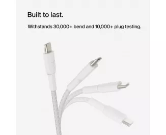 Кабель USB Type-C > USB Type-C Belkin 2м 60Вт Type-C White (CAB004BT2MWH)