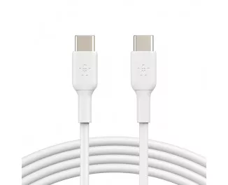 Кабель USB Type-C > USB Type-C  Belkin Boost Up Charge 60W PVC 1.0м (CAB003BT1MWH) White