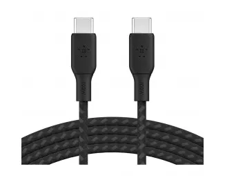 Кабель USB Type-C > USB Type-C  Belkin Braided 2,0m 100W (CAB014BT2MBK) Black