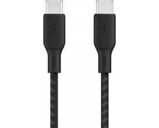 Кабель USB Type-C > USB Type-C  Belkin Braided 2,0m 100W (CAB014BT2MBK) Black