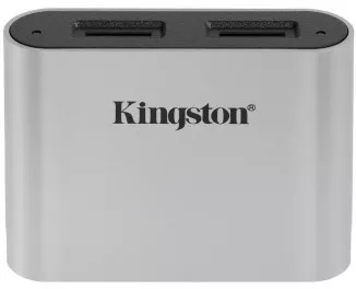 Кардридер Kingston USB 3.2 Type-C > 2x microSD UHS-II Workflow Серебристый