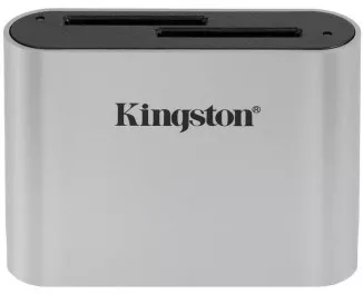 Кардридер Kingston USB 3.2 Type-C > 2xSD UHS-II Workflow Серебристый