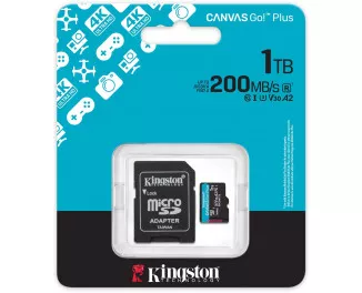 Карта пам'яті microSD 1 TB Kingston Canvas Go! Plus C10 UHS-I U3 A2 V30 + SD-адаптер (SDCG4/1TB)