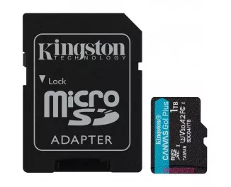 Карта памяти microSD 1 TB Kingston Canvas Go! Plus C10 UHS-I U3 A2 V30 + SD-адаптер (SDCG4/1TB)