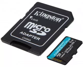 Карта памяти microSD 1 TB Kingston Canvas Go! Plus C10 UHS-I U3 A2 V30 + SD-адаптер (SDCG4/1TB)