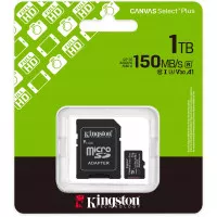 Карта памяти microSD 1 TB Kingston Canvas Select Plus Gen3 C10 UHS-1 U3 A1 V30 + SD адаптер (SDCS3/1TB)