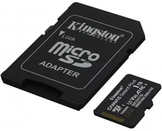 Карта памяти microSD 1 TB Kingston Canvas Select Plus Gen3 C10 UHS-1 U3 A1 V30 + SD адаптер (SDCS3/1TB)