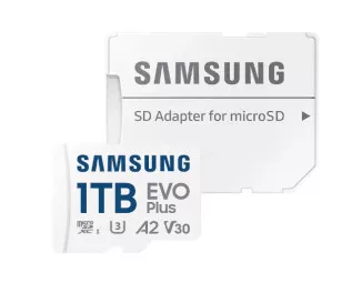 Карта пам'яті microSD 1 TB Samsung EVO Plus Class 10 UHS-I U3 + SD адаптер (MB-MC1T0SA)
