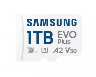 Карта памяти microSD 1 TB Samsung EVO Plus Class 10 UHS-I U3 + SD адаптер (MB-MC1T0SA)