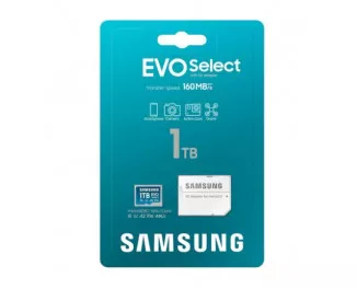 Карта пам'яті microSD 1 TB Samsung EVO Select UHS-I U3 V30 A2 + SD адаптер (MB-ME1T0SA)