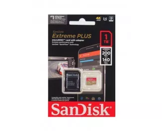 Карта пам'яті microSD 1 TB SanDisk Extreme Plus UHS-I Class10 V30 + SD адаптер (SDSQXBD-1T00-AN6MA)