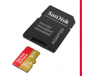 Карта памяти microSD 1 TB SanDisk Extreme RescuePRO Deluxe + SD адаптер (SDSQXAV-1T00-GN6MA)