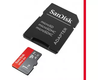 Карта памяти microSD 1 TB SanDisk Ultra Go UHS-1 A1 class 10 + SD адаптер (SDSQUVC-1T00-GZ6MA)