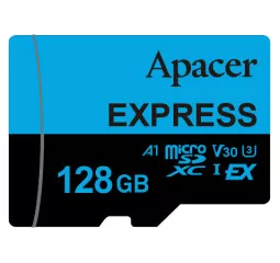 Карта пам'яті microSD 128Gb Apacer Express UHS-I U3 V30 A1 Class 10 (AP128GMCEXG3X17-RA)