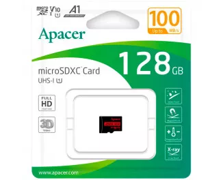 Карта памяти microSD 128Gb Apacer MicroSDHC UHS-I Class 10 (AP128GMCSX10UB-RA)