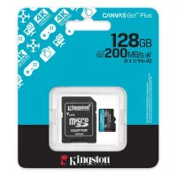 Карта пам'яті microSD 128Gb Kingston Canvas Go! Plus C10 UHS-I U3 A2 V30 + SD-адаптер (SDCG4/128GB)