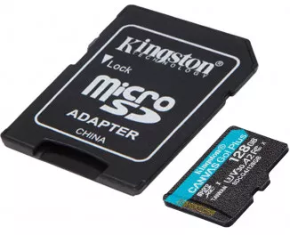 Карта памяти microSD 128Gb Kingston Canvas Go! Plus C10 UHS-I U3 A2 V30 + SD-адаптер (SDCG4/128GB)