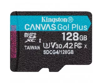 Карта памяти microSD 128Gb Kingston Canvas Go! Plus C10 UHS-I U3 A2 V30 (SDCG4/128GBSP)