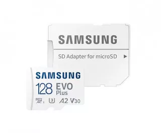 Карта пам'яті microSD 128Gb Samsung EVO Plus C10 UHS-I + SD адаптер (MB-MC128SA/EU)