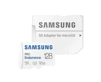 Карта памяти microSD 128Gb Samsung PRO Endurance C10 UHS-I + SD адаптер (MB-MJ128KA/EU)