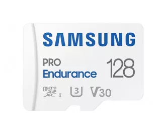 Карта памяти microSD 128Gb Samsung PRO Endurance C10 UHS-I + SD адаптер (MB-MJ128KA/EU)
