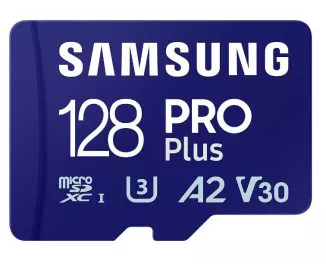 Карта пам'яті microSD 128GB Samsung Pro Plus 10 UHS-I V30 U3 A2 + SD-adapter (MB-MD128SA/EU)