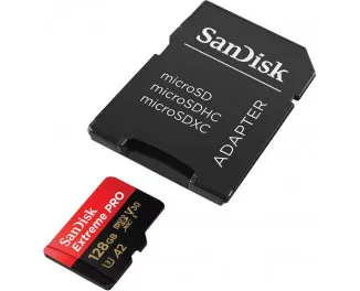 Карта памяти microSD 128Gb SanDisk Extreme Pro UHS-I U3 + SD адаптер (SDSQXCD-128G-GN6MA)