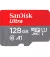 Карта пам'яті microSD 128Gb SanDisk Ultra (UHS-1) class 10 A1 + SD адаптер (SDSQUAB-128G-GN6IA)