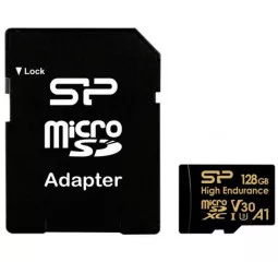 Карта пам'яті microSD 128Gb Silicon Power High Endurance C10 A1 UHS-I + SD адаптер (SP128GBSTXDV3V1HSP)