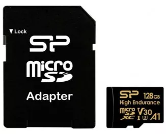 Карта пам'яті microSD 128Gb Silicon Power High Endurance C10 A1 UHS-I + SD адаптер (SP128GBSTXDV3V1HSP)