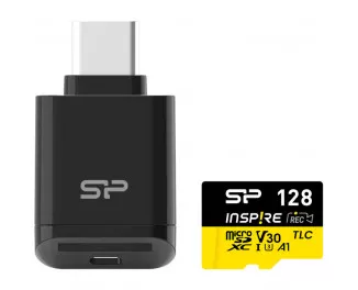 Карта пам'яті microSD 128Gb Silicon Power Inspire UHS-I U3 V30 A1 Class 10 + SD адаптер (SP128GBSTXLV3V1NSP)