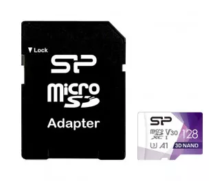 Карта памяти microSD 128Gb Silicon Power Superior Color + SD адаптер (SP128GBSTXDU3V20AB)