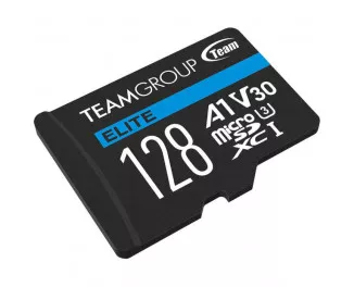 Карта памяти microSD 128Gb Team Elite UHS-I U3 V30 A1 Class 10 (TEAUSDX128GIV30A103) + SD адаптер