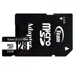 Карта пам'яті microSD 128Gb Team microSDXC Сlass 10 (TUSDX128GCL10U03) + SD адаптер