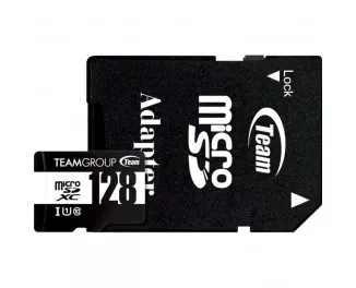 Карта памяти microSD 128Gb Team microSDXC Сlass 10 (TUSDX128GCL10U03) + SD адаптер