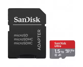 Карта памяти microSD 1.5 TB SanDisk Ultra UHS-1 A1 class 10 + SD адаптер (SDSQUAC-1T50-GN6MA)