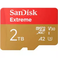 Карта памяти microSD 2 TB SanDisk Extreme UHS-I U3 V30 A2 Class 10 + SD адаптер (SDSQXAV-2T00-GN6MA)