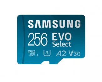 Карта памяти microSD 256 Gb Samsung EVO Select UHS-I U3 V30 A2 + SD адаптер (MB-ME256KA)