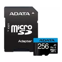 Карта памяти microSD 256Gb ADATA Premier + SD Adapter (AUSDX256GUICL10A1-RA1)