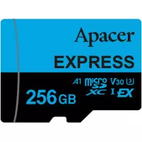 Карта памяти microSD 256Gb Apacer Express UHS-I U3 V30 A1 Class 10 (AP256GMCEXG3X17-RA)