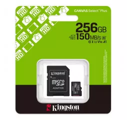 Карта памяти microSD 256Gb Canvas Select Plus Gen3 C10 UHS-I A1 V10 + SD адаптер (SDCS3/256GB)