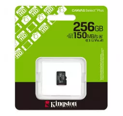 Карта памяти microSD 256Gb Kingston Canvas Select Plus Gen3 C10 UHS-I A1 V10 (SDCS3/256GBSP)