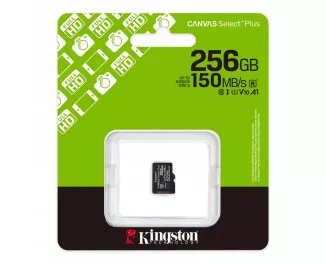 Карта памяти microSD 256Gb Kingston Canvas Select Plus Gen3 C10 UHS-I A1 V10 (SDCS3/256GBSP)