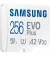 Карта памяти MicroSD 256Gb Samsung EVO Plus Class 10 UHS-I U3 V30 A2 + SD адаптер (MB-MC256KA/EU)