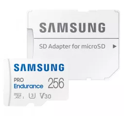 Карта памяти microSD 256Gb Samsung PRO Endurance C10 UHS-I + SD адаптер (MB-MJ256KA/EU)