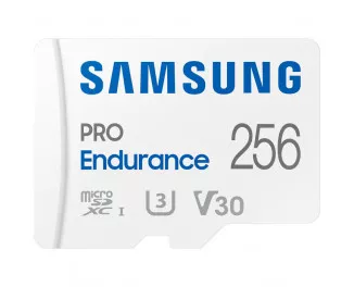 Карта памяти microSD 256Gb Samsung PRO Endurance C10 UHS-I + SD адаптер (MB-MJ256KA/EU)
