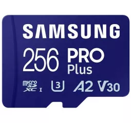 Карта пам'яті microSD 256GB Samsung Pro Plus 10 UHS-I V30 U3 A2 + SD-adapter (MB-MD256SA/EU)